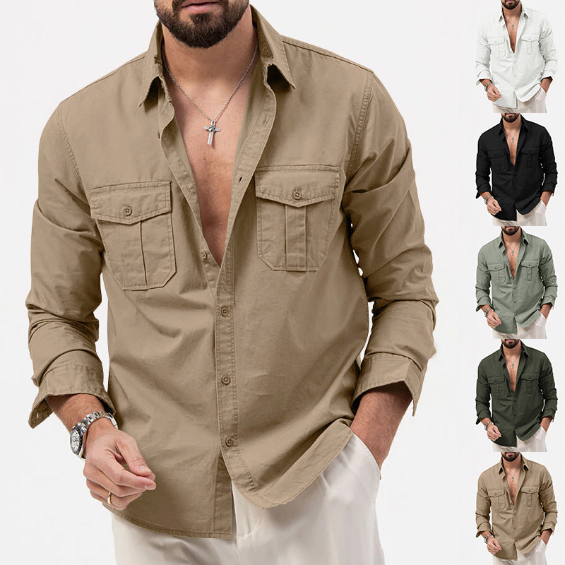 Shirt for men with practical chest pockets and modern fit Lune London