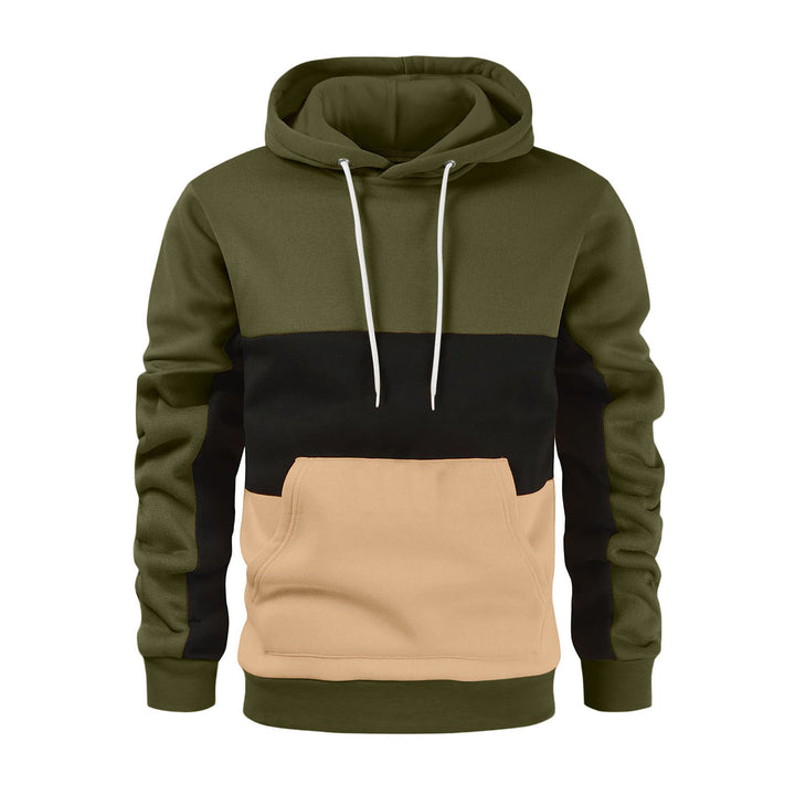 Men's hooded sweatshirt with trendy color block design Lune London