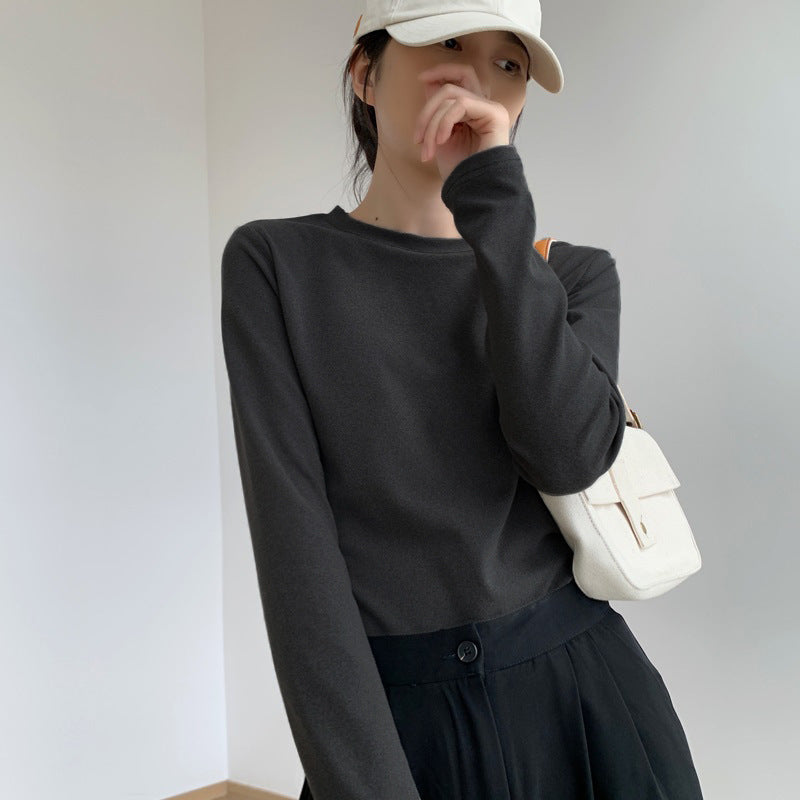 Women's casual long sleeve shirt with fine texture Chic & Stil
