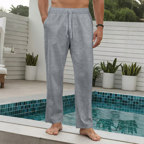 Sport leisure pants for men with an innovative structured design and an elastic waist Lune London