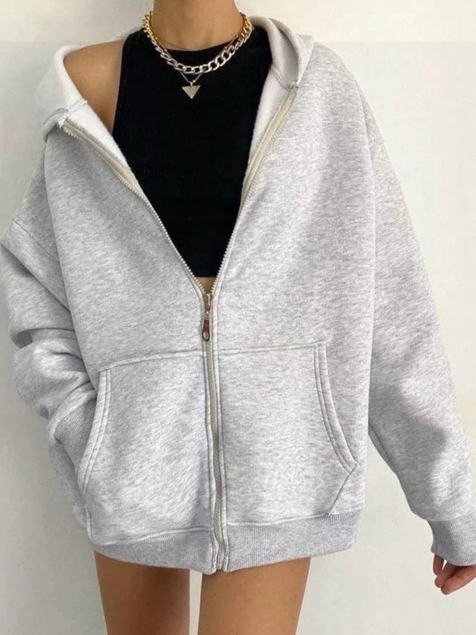 Women's hooded jacket with full zip and large pockets Lune London