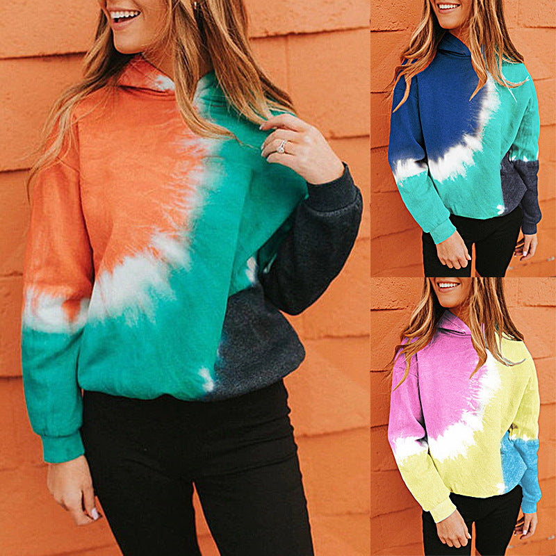 Casual hooded sweatshirt for women with striking batik design Lune London