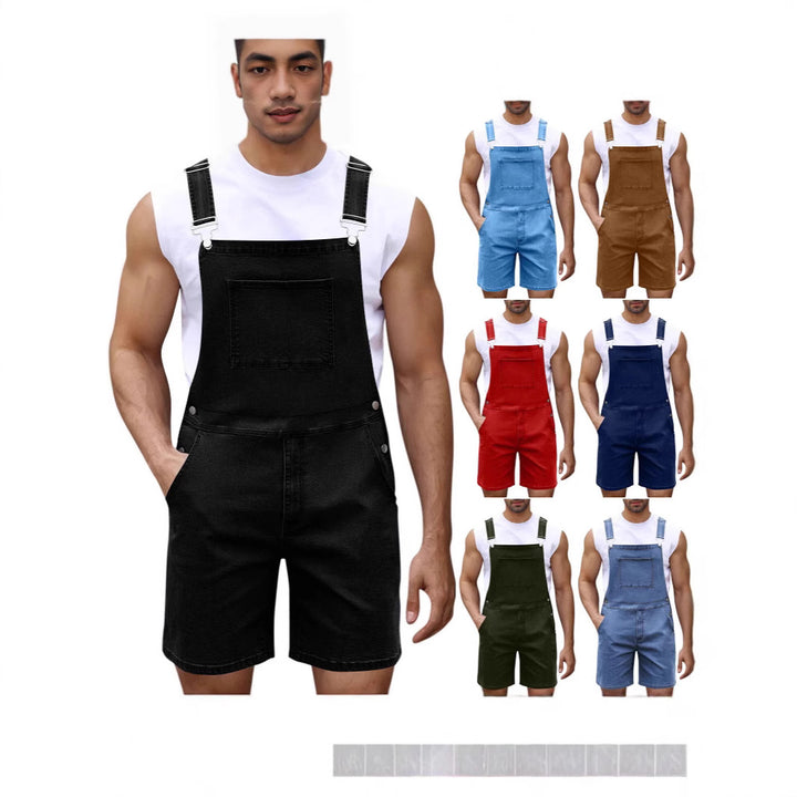 Men's denim overalls with modern pockets and adjustable straps Lune London