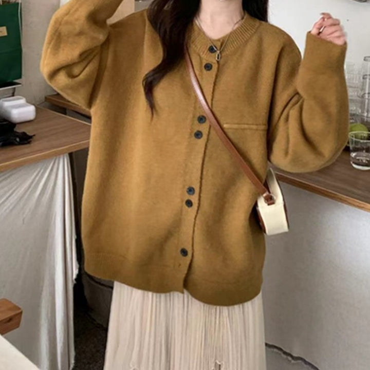 Cardigan pour femme en fil doux de haute qualité et design sans boutons Chic & Stil