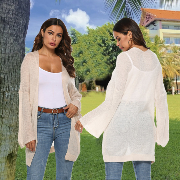 Ladies casual knit cardigan with wide sleeves Lune London