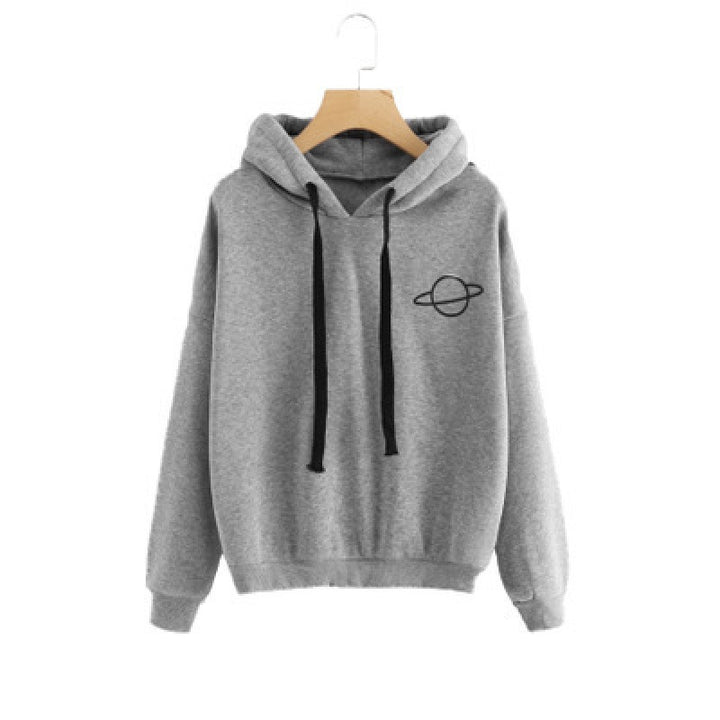 Ladies comfortable hoodie with planetary pattern Lune London