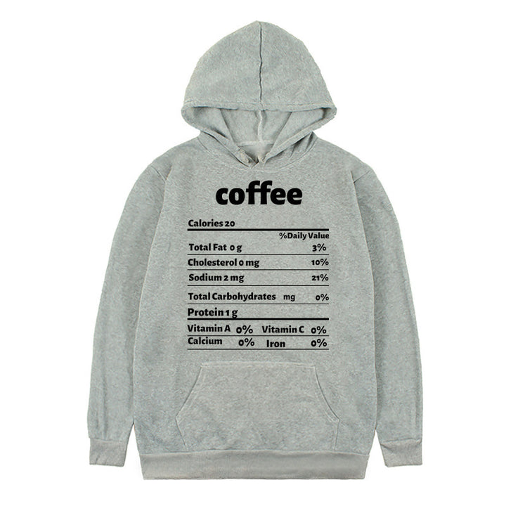 Women's hoodie with creative nutritional design Lune London