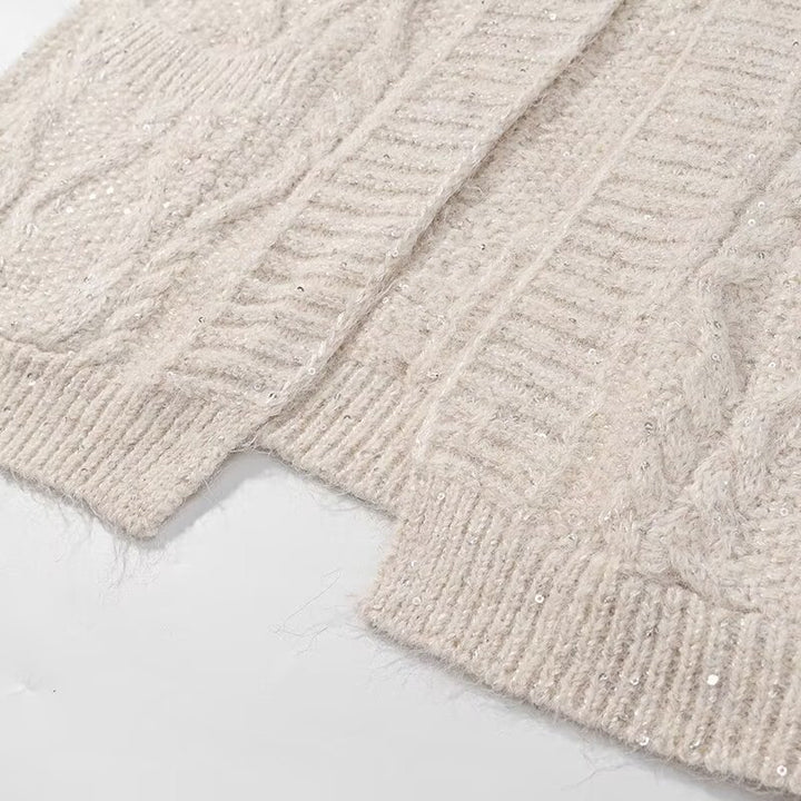 Cardigan en tricot chunky pour femmes avec poches pratiques Chic & Stil