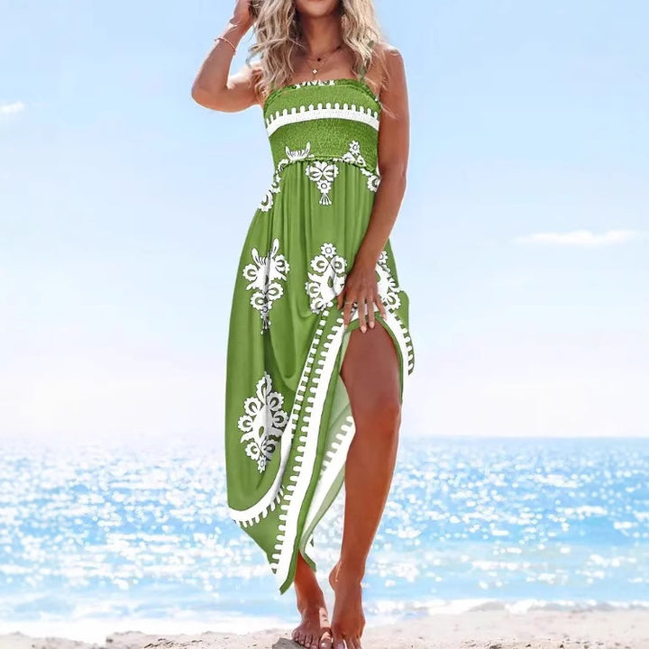 Boho maxi dress for women with adjustable straps Lune London