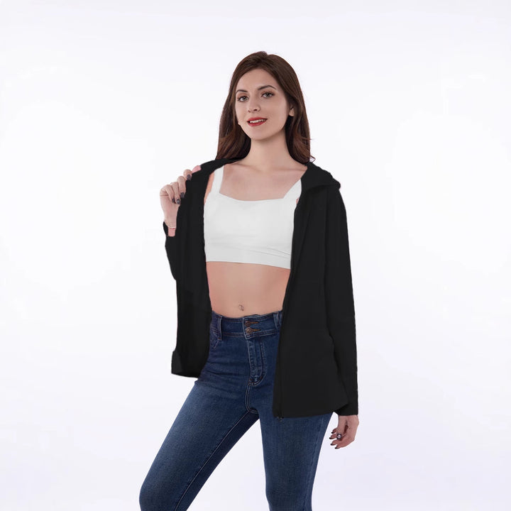 Casual zip-up hooded jacket for women with functional pockets and breathable fabric composition Lune London