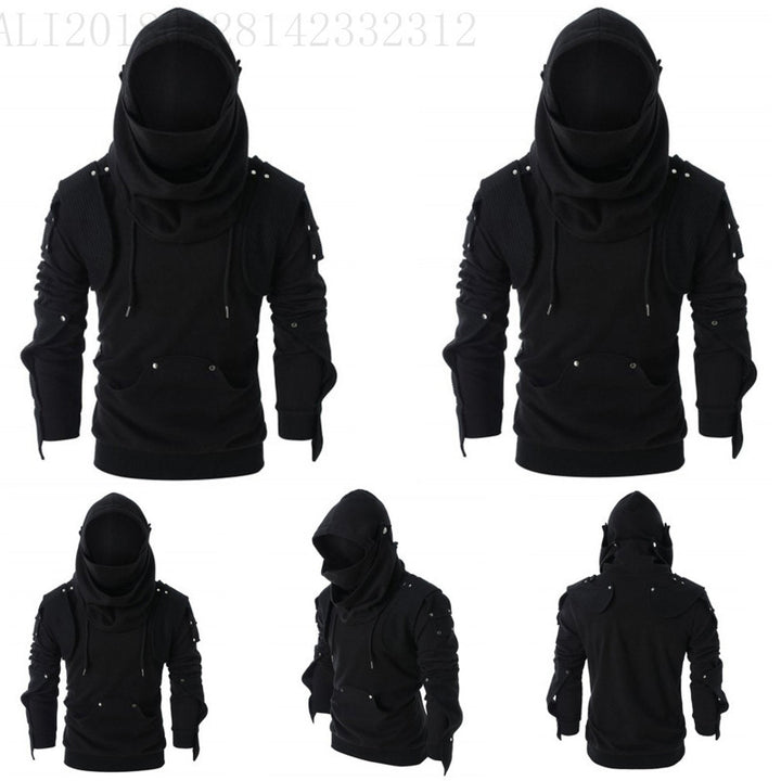 Stylish men's hoodie with innovative collar and practical pockets Lune London