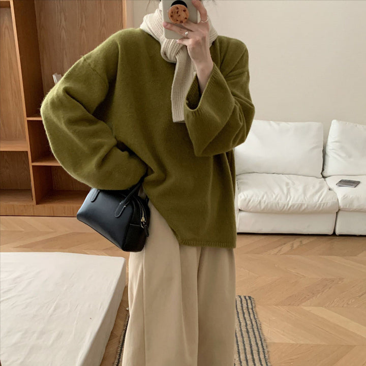 Pull en tricot surdimensionné pour femmes avec coupe large et matériau fin Chic & Stil
