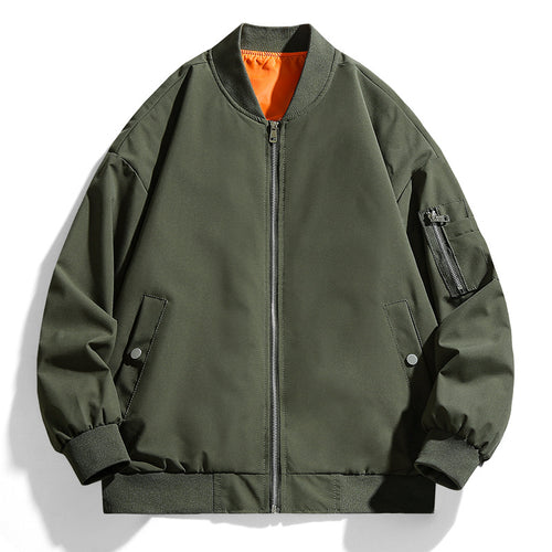 Casual bomber jacket for men with practical zip pockets and high collar Lune London