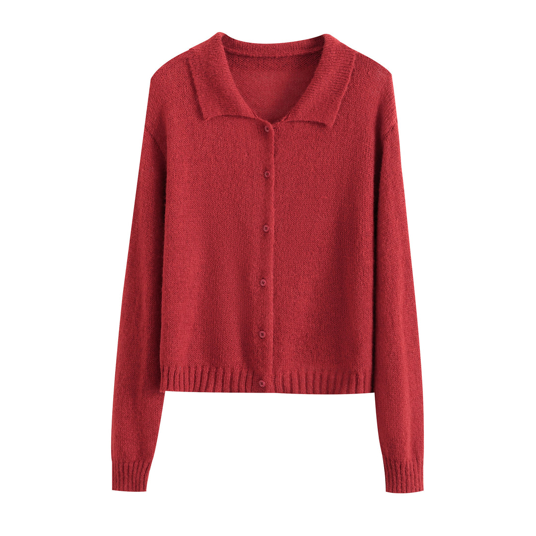 Fashionable knit jacket for women with elegant button placket Lune London