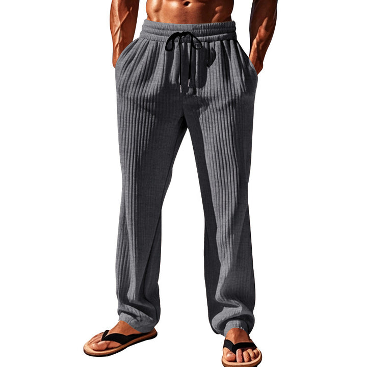 Casual pants for men with ribbed texture Lune London