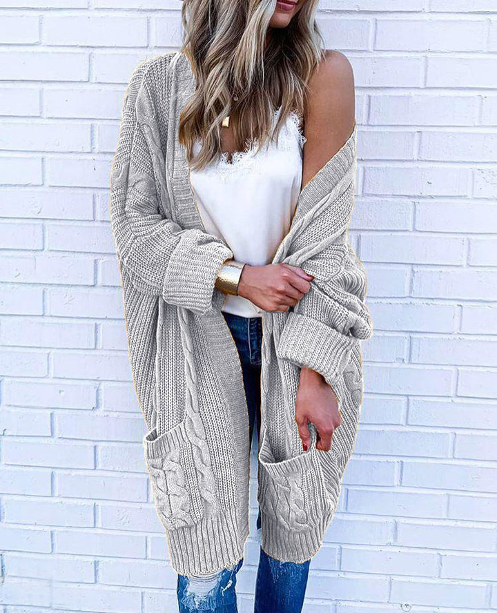Veste en maille dames au design en tricot torsadé Chic & Stil