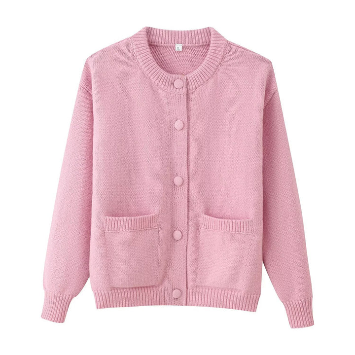 Women comfortable knitted cardigan with practical pockets Lune London