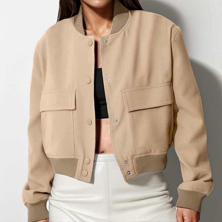Veste Bomber imprimée artistique pour femmes Chic & Stil