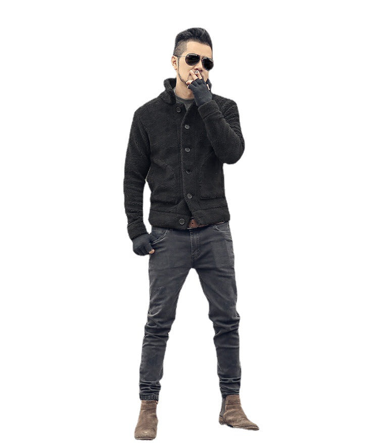 Thomaskapelle quilted men's jacket with stylish button closure and casual chic design