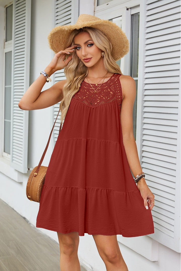 Lightweight summer dress for women with lace accents Lune London