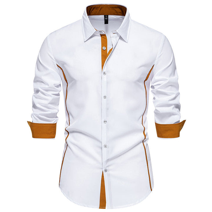 Lune London | Men's Long Sleeve Shirt with Contrast Stitching and Modern Cut