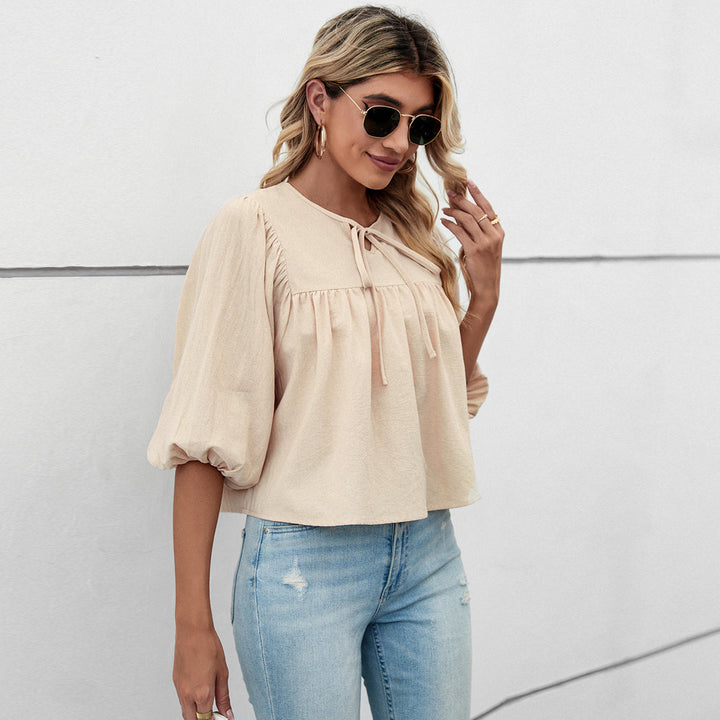 Blouse femme à manches larges et nœud ludique Chic & Stil