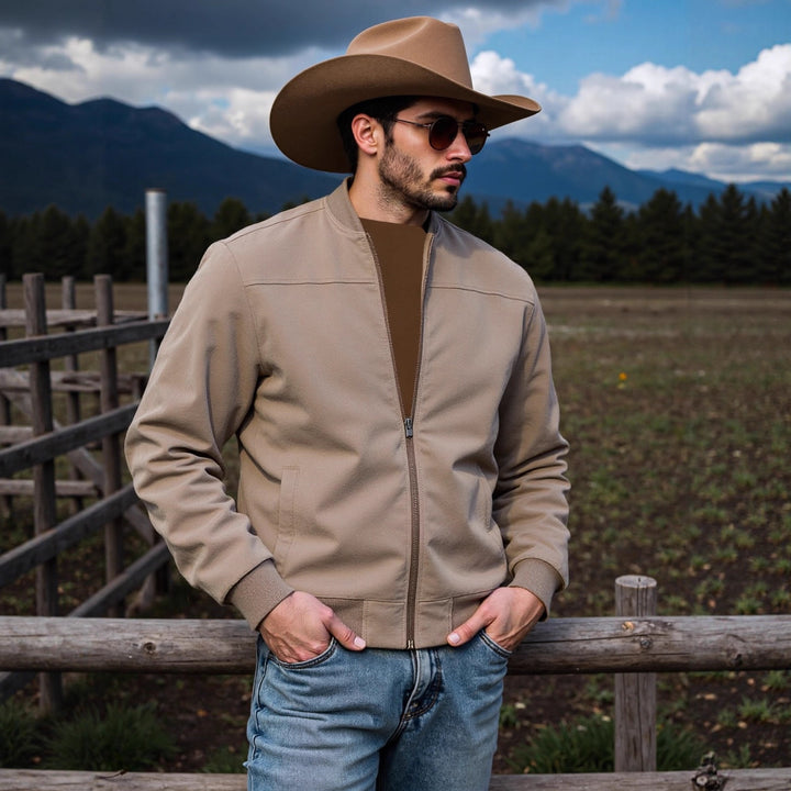 Sporty bomber jacket for men with elegant details Lune London