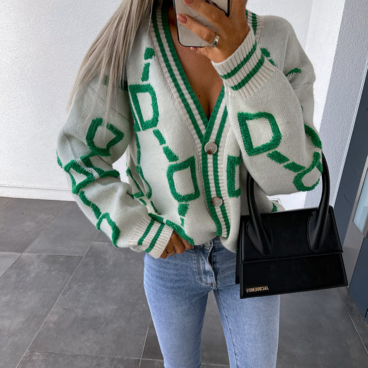 Ladies chunky knit jacket Lune London