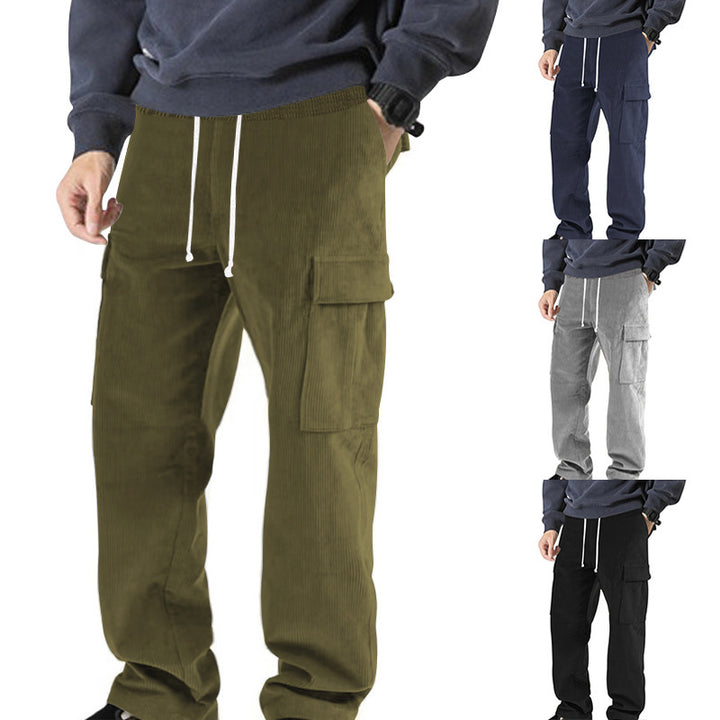 Men's cargo pants with elastic waist and practical side pockets Lune London