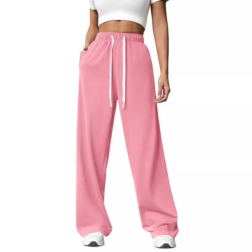 Wide lounge pants for women with adjustable drawstring Lune London