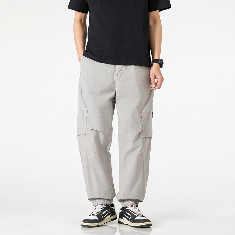 Pantalons cargo décontractés pour hommes avec ceinture élastique Lune London