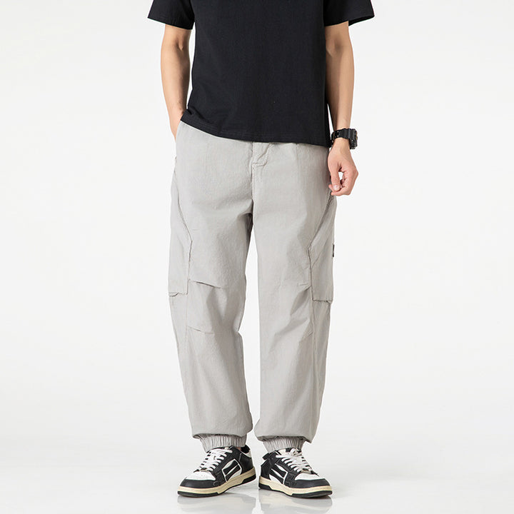 Pantalons cargo décontractés pour hommes avec ceinture élastique Lune London