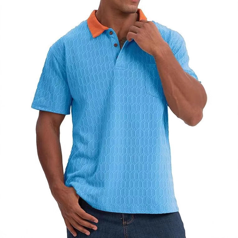Structured leisure polo for men with contrast collar Lune London
