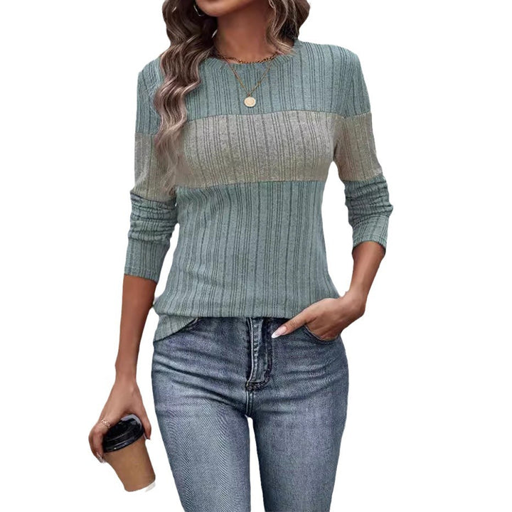 Women Ribbed Knit Long Sleeve Top Lune London