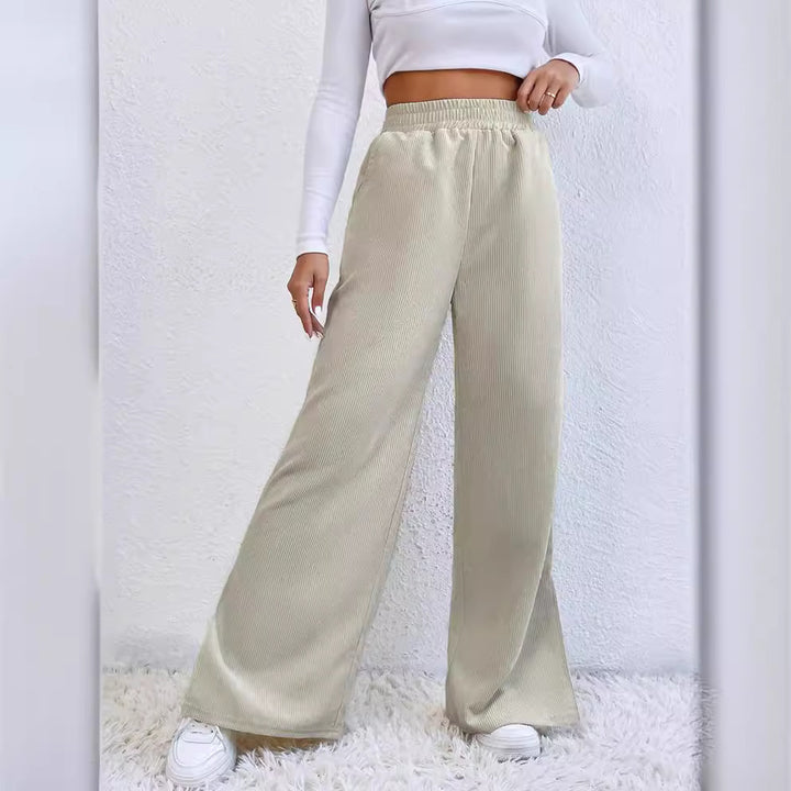 Lune London fine shoemaking women’s palazzo pants with side slits