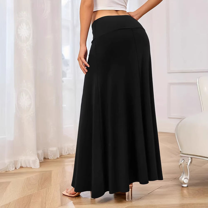 Women's maxi skirt made of soft jersey with elastic waistband and flowing cut Lune London