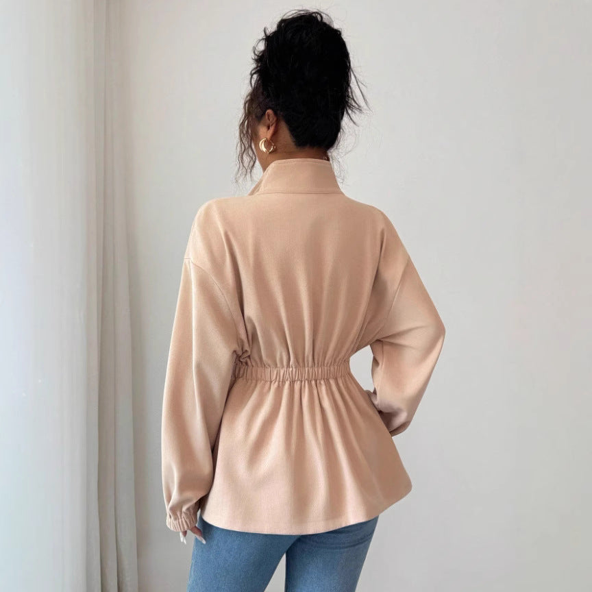 Ladies modern zip hoodie with chic and style