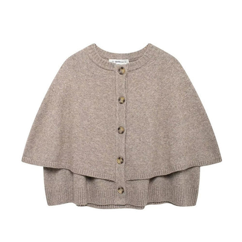 Ladies Cozy Knit Poncho Lune London