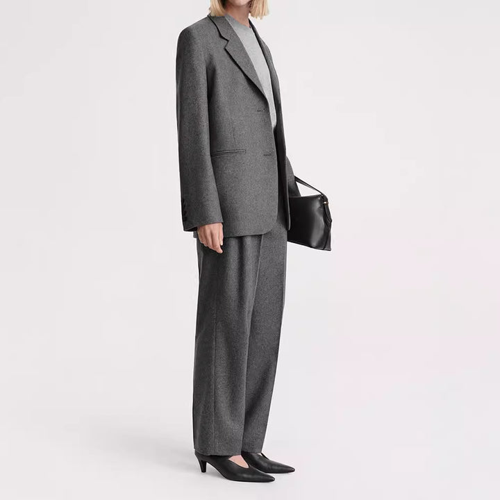 Chic and Stylish Textured Wool Blazer for Women