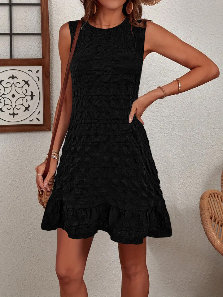 Lune London Women's Sleeveless Summer Dress with Ruffled Details