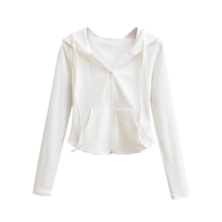 Ladies sporty hoodie with zipper and comfortable fit Chic & Stil