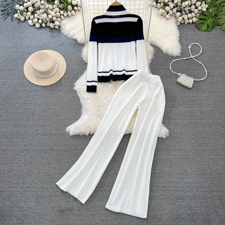 Women sporty cardigan set and flared pants Lune London
