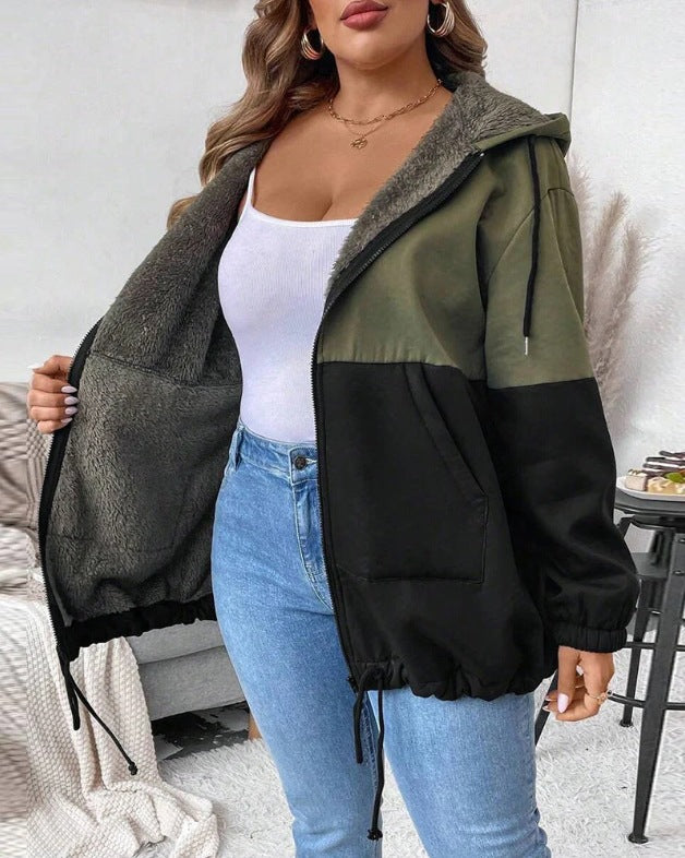 Veste de transition décontractée pour femmes avec polaire à double épaisseur et ourlet réglable Chic & Stil