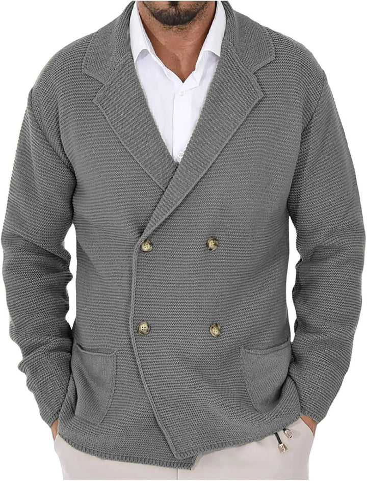 Men's sweater jacket with trendy shawl collar and decorative buttons Lune London