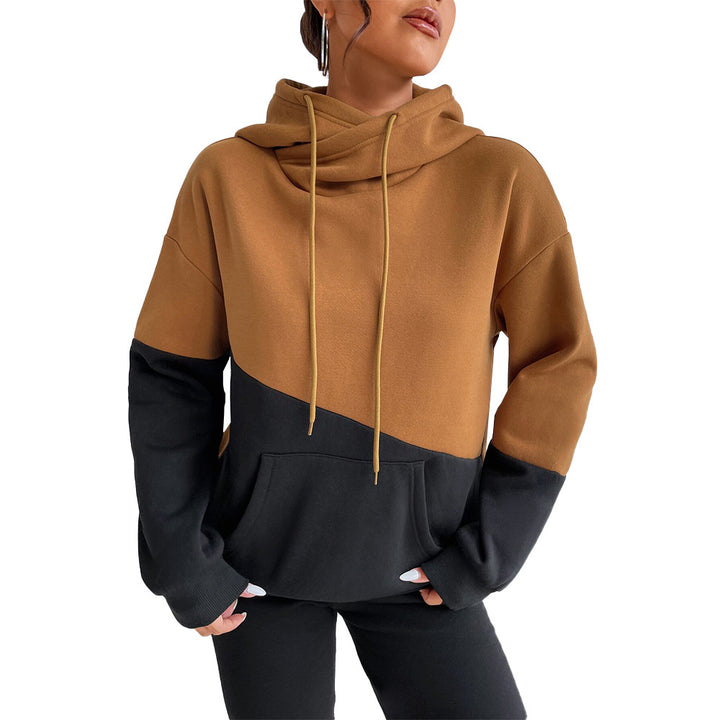 Hoodie surdimensionné pour femmes avec design en blocs de couleurs Chic & Stil