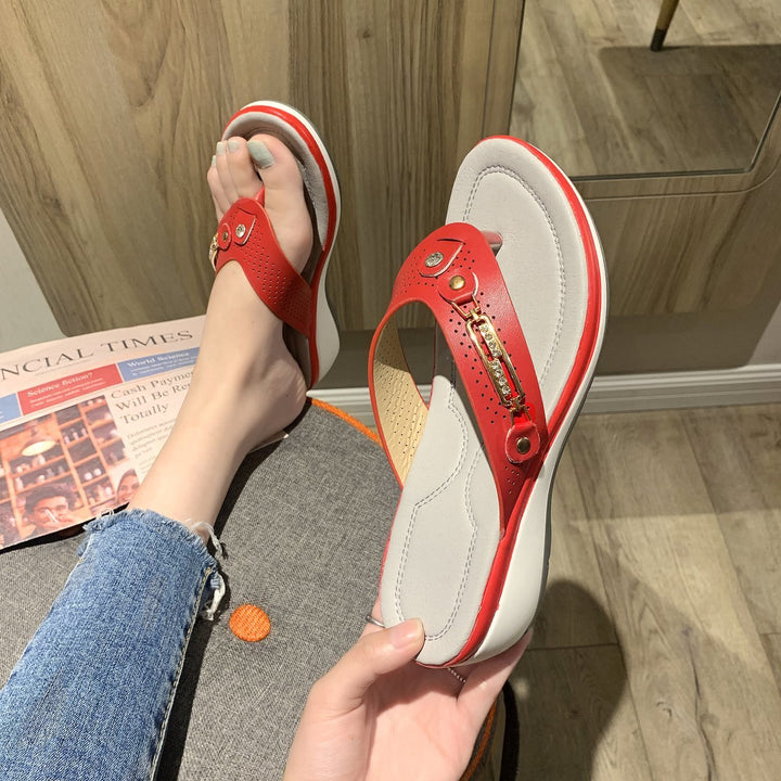 Comfortable strap sandals for women with decorative details and an ergonomic sole Lune London