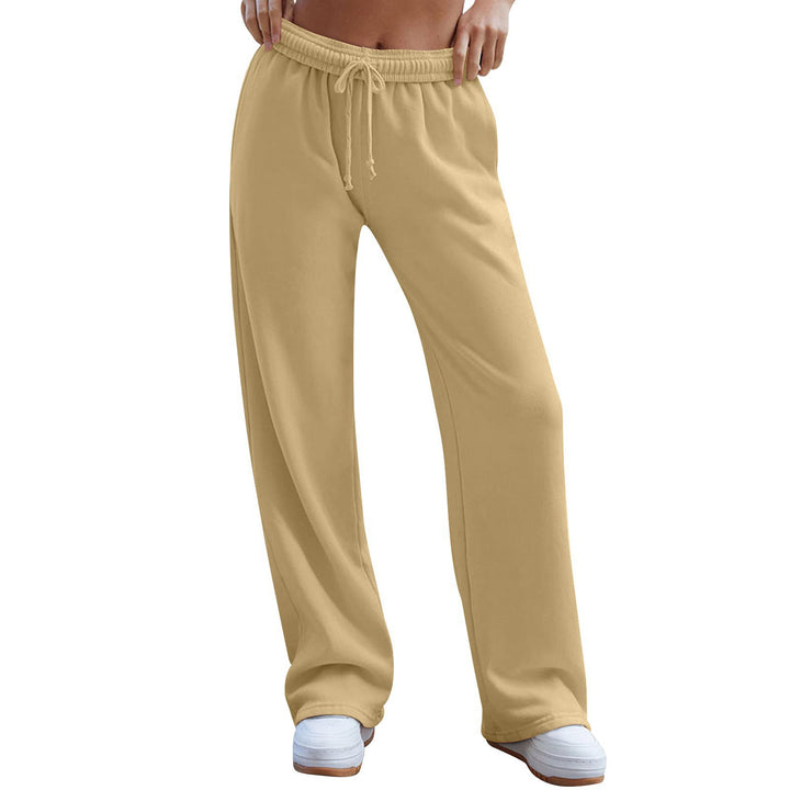 Wide sports jogger pants for women with adjustable drawstring Lune London