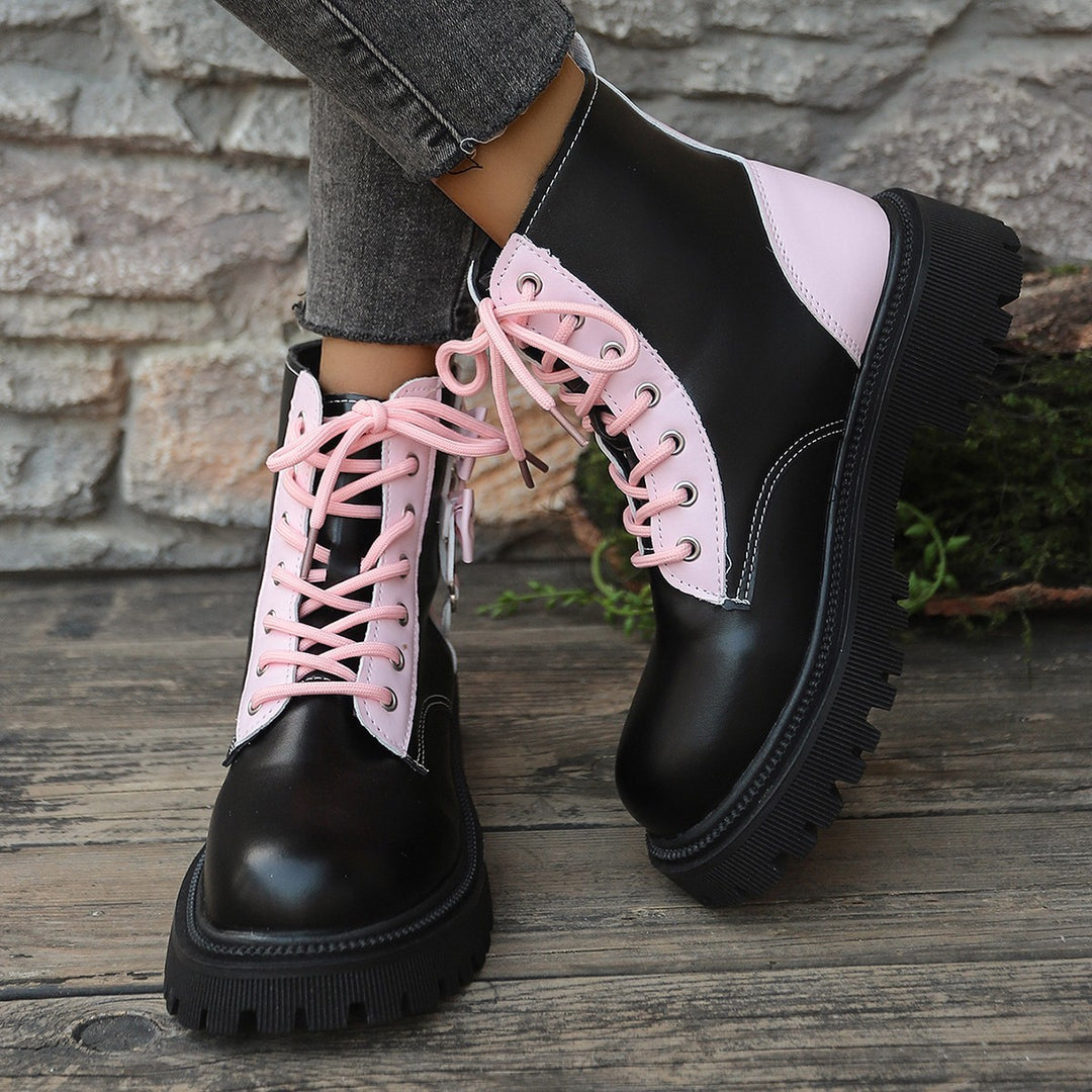 Stylish and sturdy women's boots, featuring a high shaft and colorful accents Lune London