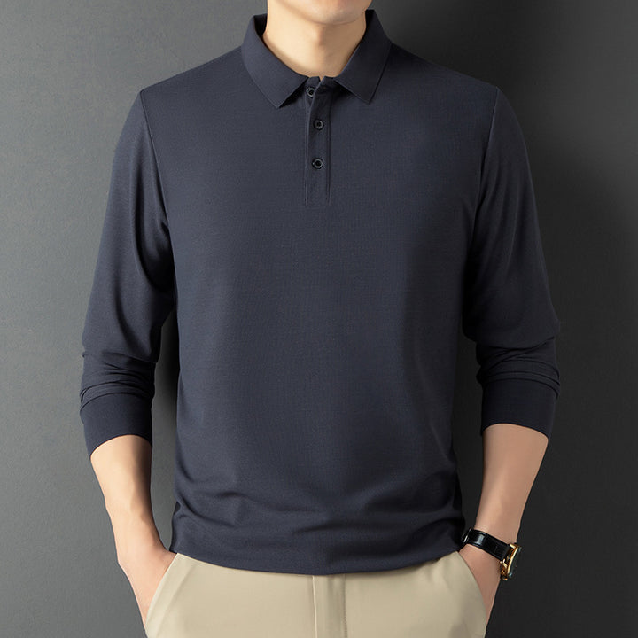 Breathable piqué polo shirt for men with elegant buttoning Lune London