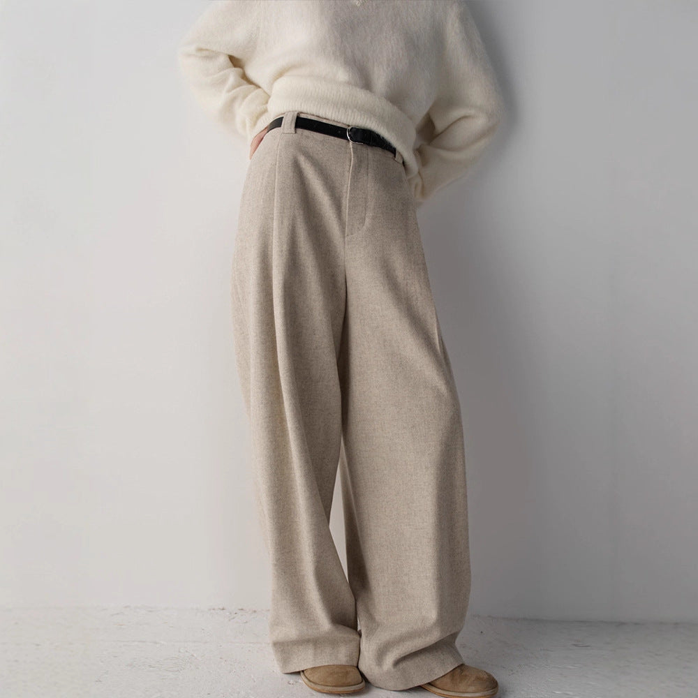 Pantalon en tissu élégant et ample pour femmes Chic & Stil